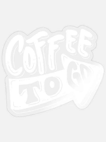 Kaffee, Ich mag Kaffee, Kaffeepause - Sticker Größe S (10 x 10 cm) - Transparent glänzend