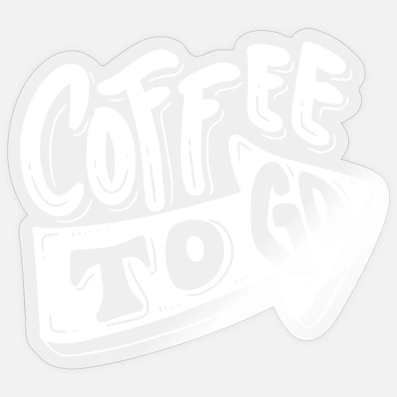 Kaffee, Ich mag Kaffee, Kaffeepause - Sticker Größe S (10 x 10 cm) - Transparent glänzend