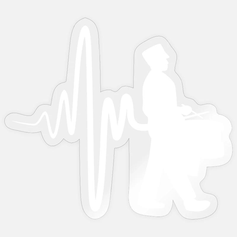 Paradetrommler - Sticker Größe S (10 x 10 cm) - Transparent glänzend
