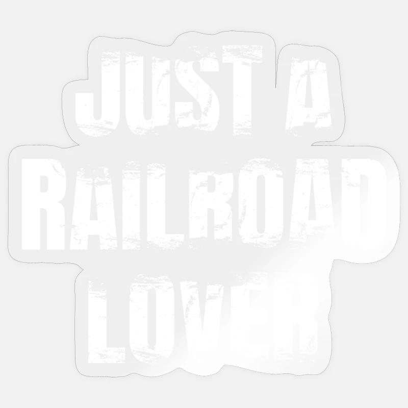 Amateurs de train - Sticker taille S (10 x 10 cm) - brillant transparent