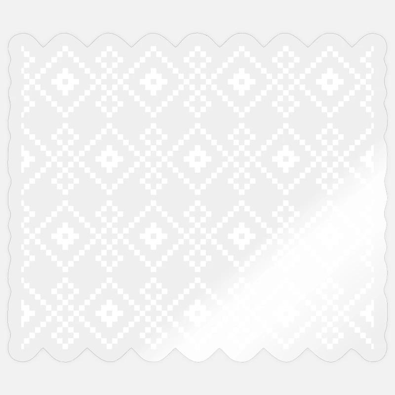 Pull uni de Noël (foncé) - Sticker taille S (10 x 10 cm) - brillant transparent