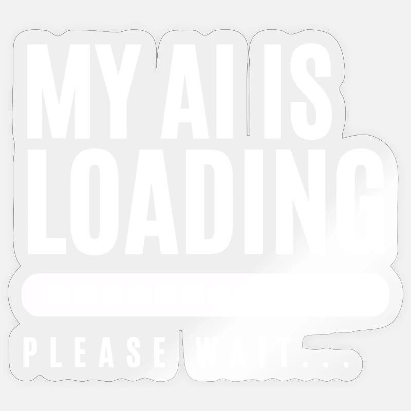 Humorous loading screen graphics Sticker size S (10 x 10 cm)