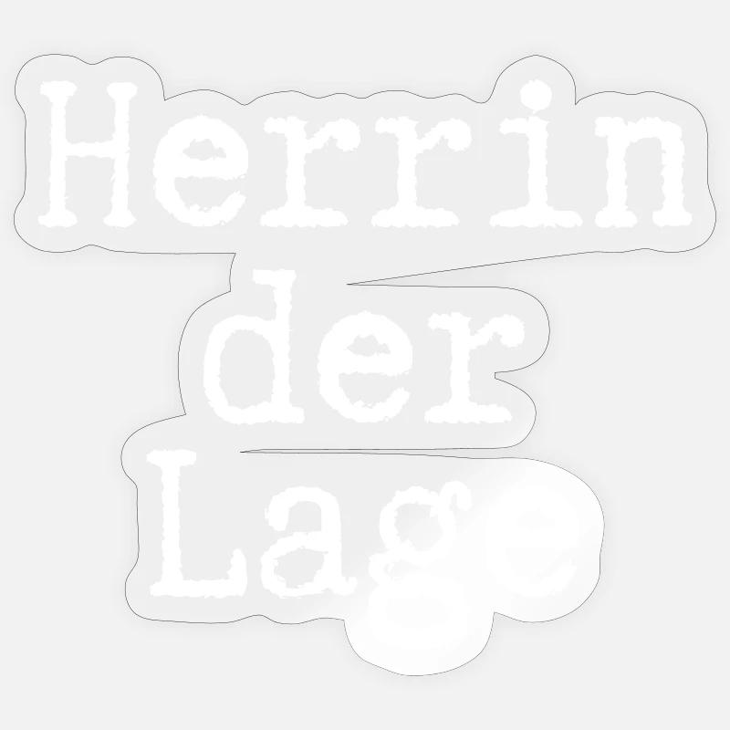 Herrin der Lage Sticker Größe S (10 x 10 cm)