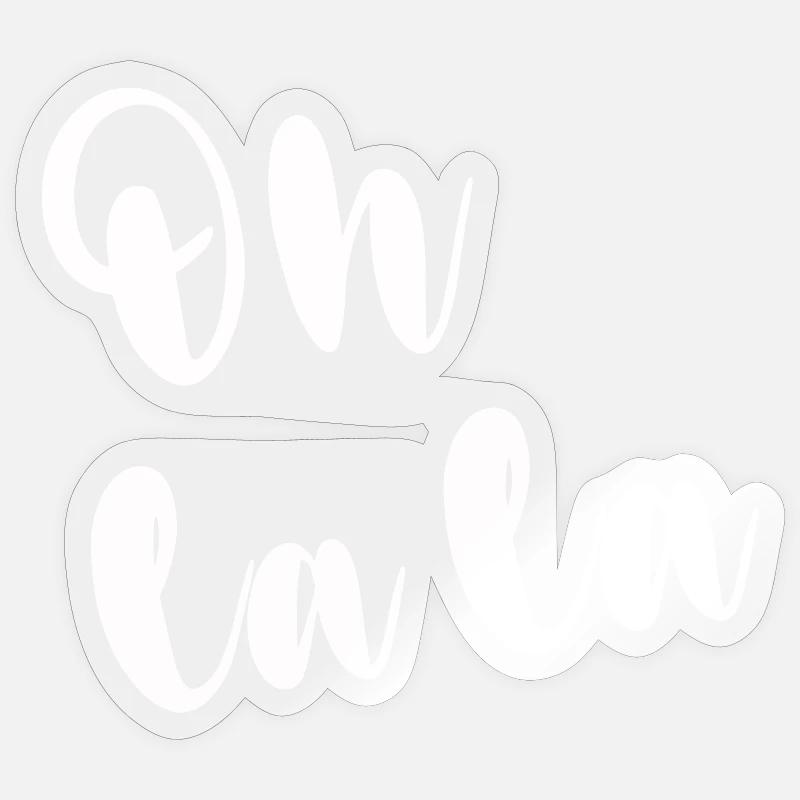 OH LA LA - Sticker taille S (10 x 10 cm) - brillant transparent