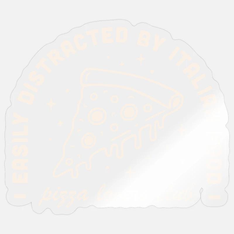 Pizza lover funny quotes - Sticker size S (10 x 10 cm) - transparent glossy