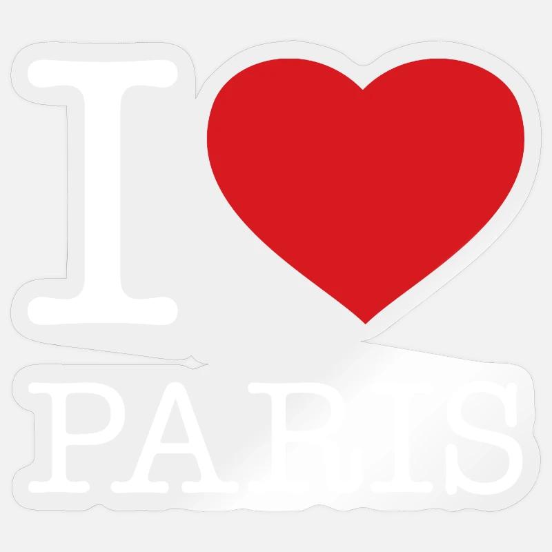 J’ADORE PARIS - Sticker taille S (10 x 10 cm) - brillant transparent
