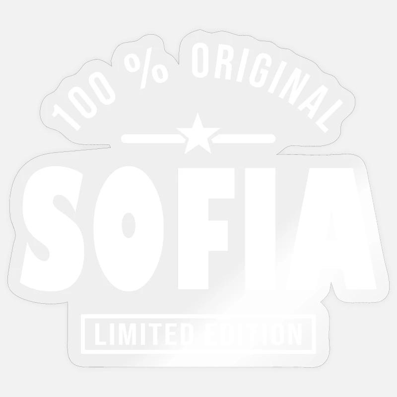 Sofia, Sofia - Sticker Größe S (10 x 10 cm) - Transparent glänzend