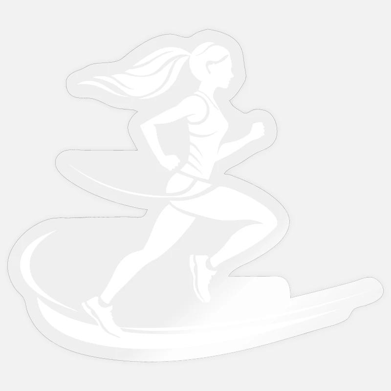 Runner Drawing Sticker size S (10 x 10 cm)