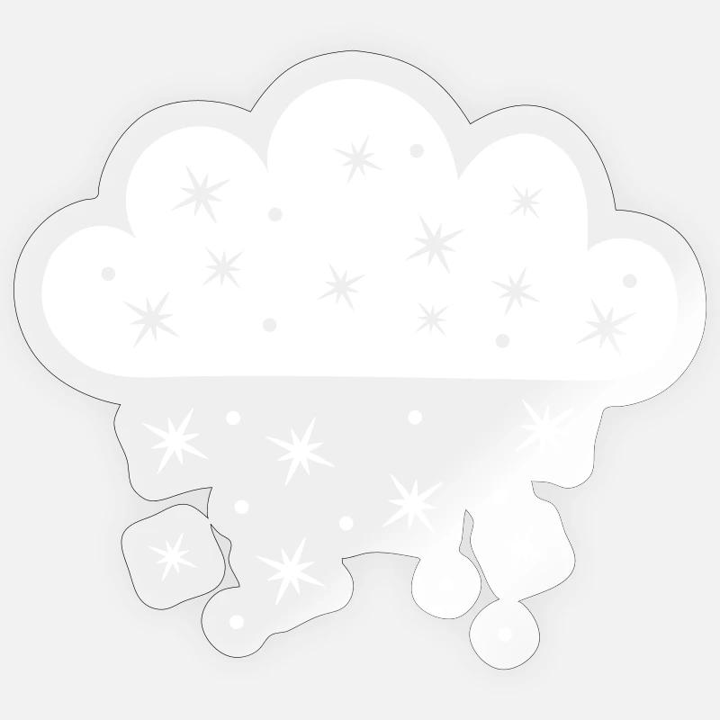 Cloud Starfall - Sticker size S (10 x 10 cm) - transparent glossy