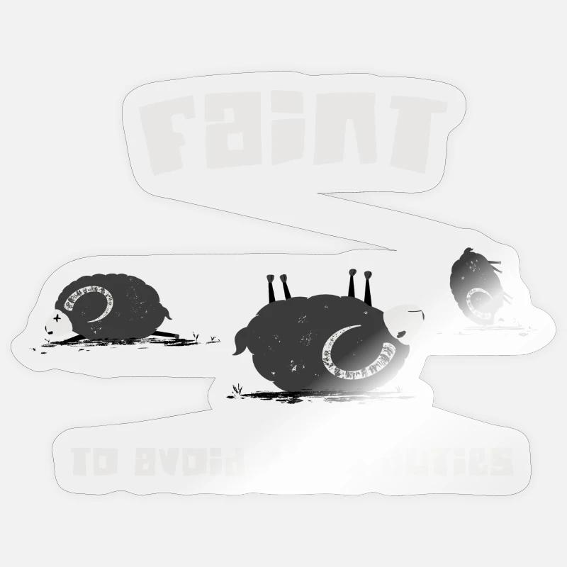 S’évanouir - Sticker taille S (10 x 10 cm) - brillant transparent