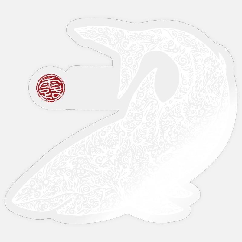 Great White Shark Pattern Sticker size S (10 x 10 cm)