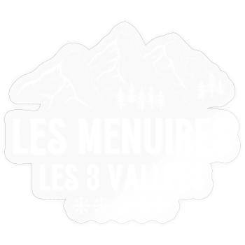 LES MENUIRES, ski resort, ski area - Sticker size S (10 x 10 cm) - transparent glossy - Front