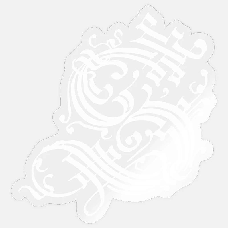 Medieval Core Medieval Initials Castle Core Sticker size S (10 x 10 cm)
