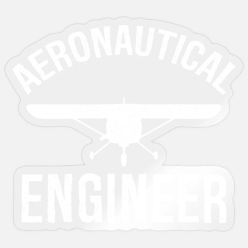 Aeronautical Engineer - Sticker Größe S (10 x 10 cm) - Transparent glänzend