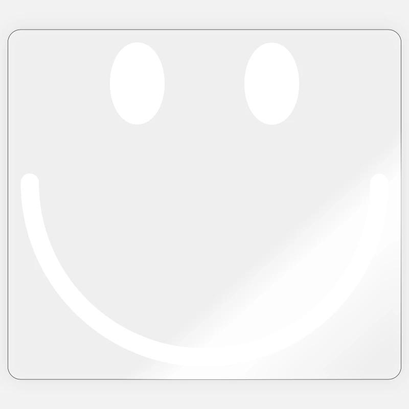 Smiley lächle gute Laune - Sticker Größe S (10 x 10 cm) - Transparent glänzend