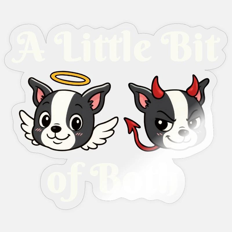 Ein bisschen von beidem - Sticker Größe S (10 x 10 cm) - Transparent glänzend
