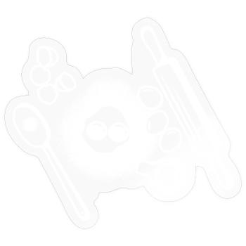Backzutaten Zeichnung - Sticker Größe S (10 x 10 cm) - Transparent glänzend - Vorne
