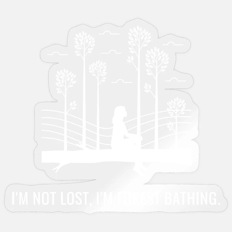 Bain de forêt Sticker taille S (10 x 10 cm)