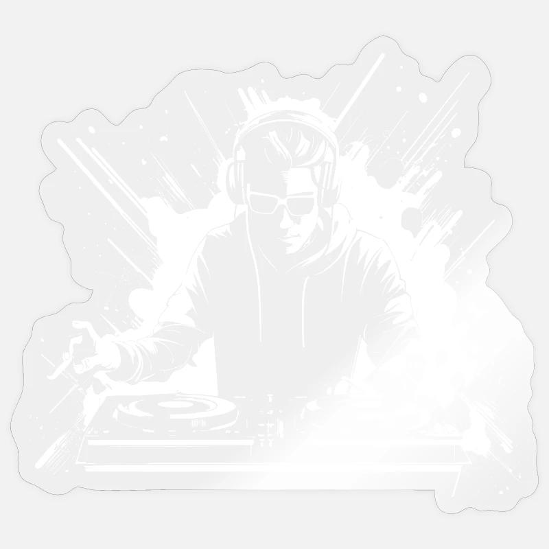 Dj Graphics - Sticker size S (10 x 10 cm) - transparent glossy