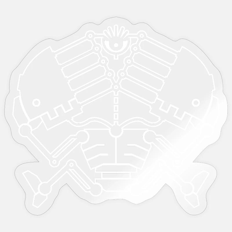 3rd Eye Robotics - outline - Sticker size S (10 x 10 cm) - transparent glossy