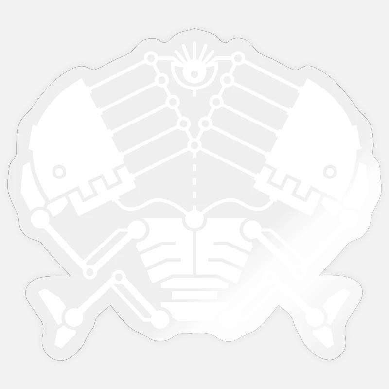 3rd Eye Robotics - white version - Sticker size S (10 x 10 cm) - transparent glossy