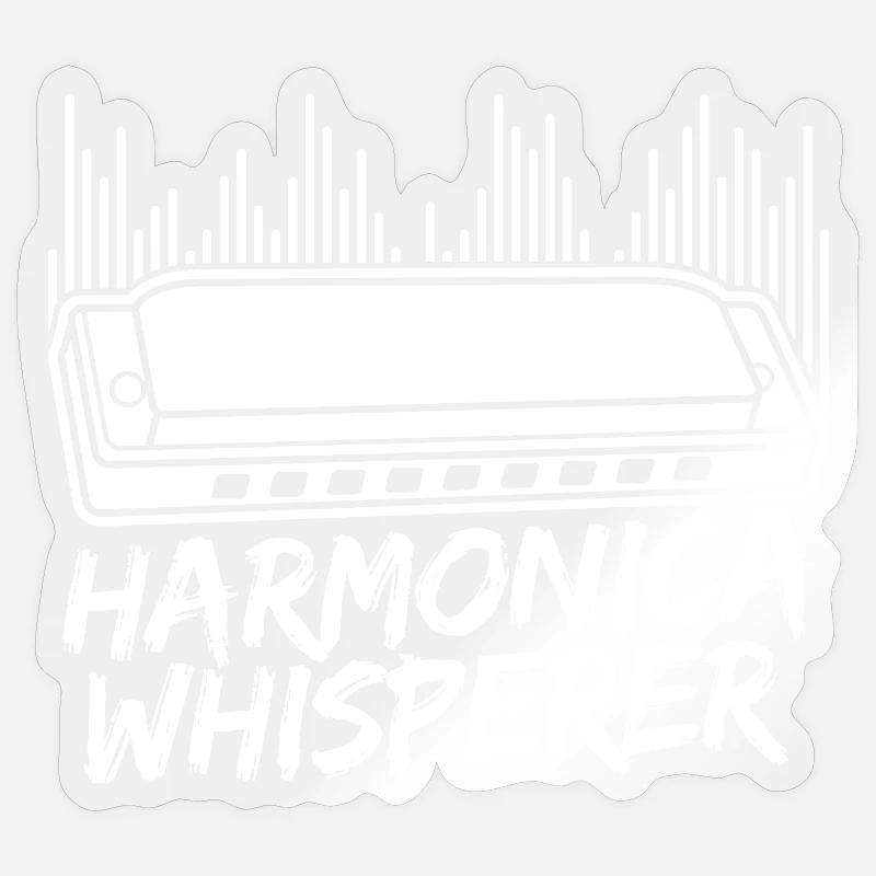 Harmonica Musican Whisperer Harmonica - Sticker size S (10 x 10 cm) - transparent glossy