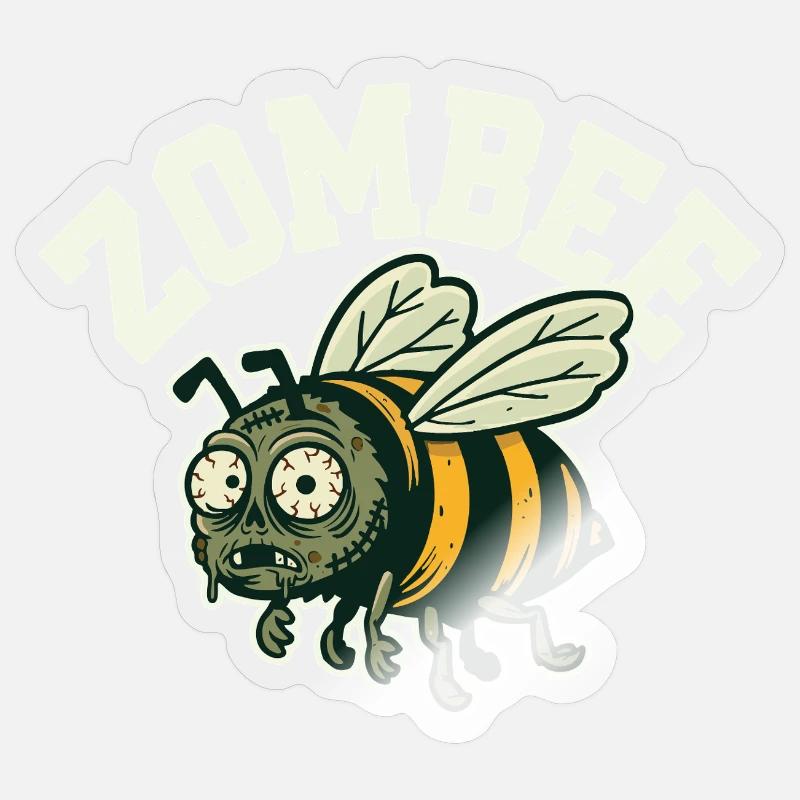 Zombee - Sticker size S (10 x 10 cm) - transparent glossy