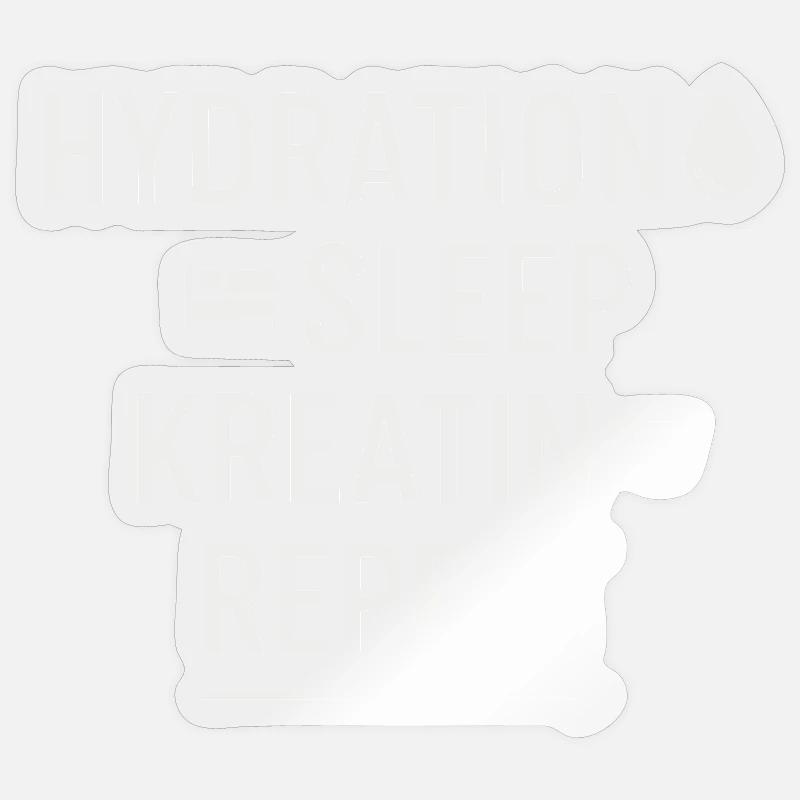 Hydratation Sommeil Créatine Répéter Sticker taille S (10 x 10 cm)