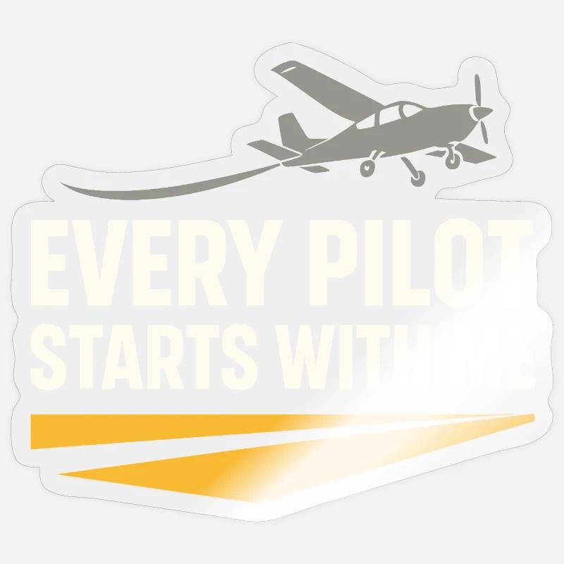 Fluglehrer Cfi Pilot Luftfahrtlehrer Sticker Größe S (10 x 10 cm)