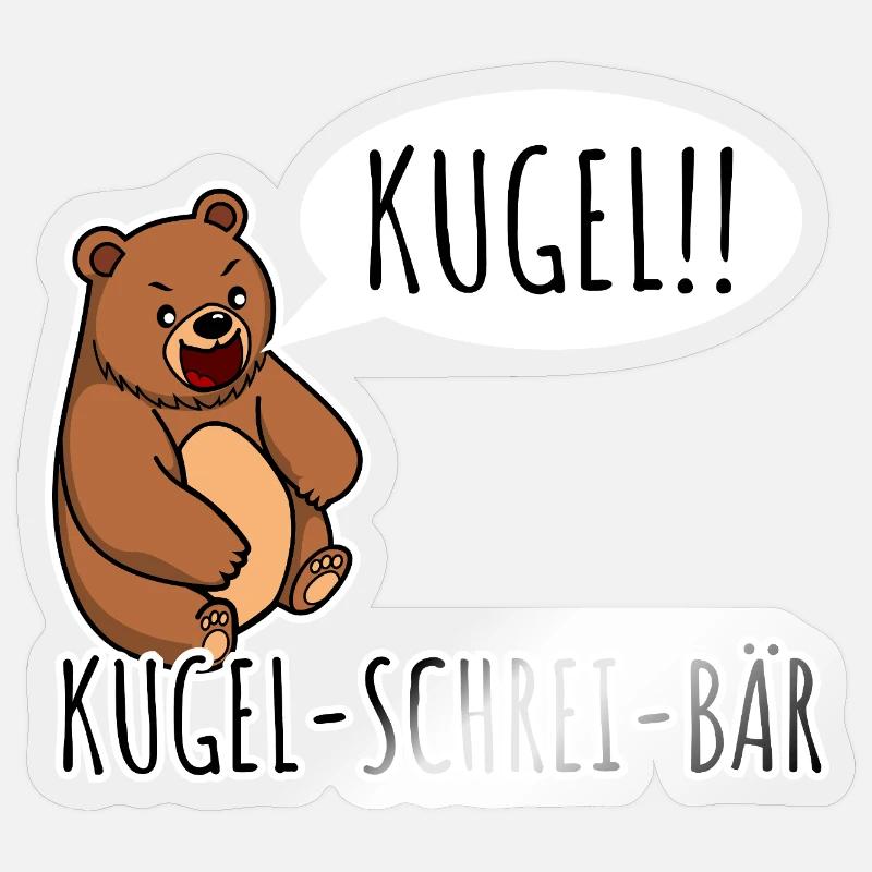 Kugelschrei-Bär Ein Bär der Kugel schreit! Random Sticker Größe S (10 x 10 cm)