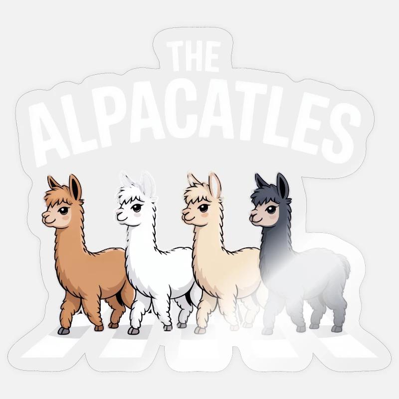 Alpacatles Llama Alpaca - Sticker size S (10 x 10 cm) - transparent glossy