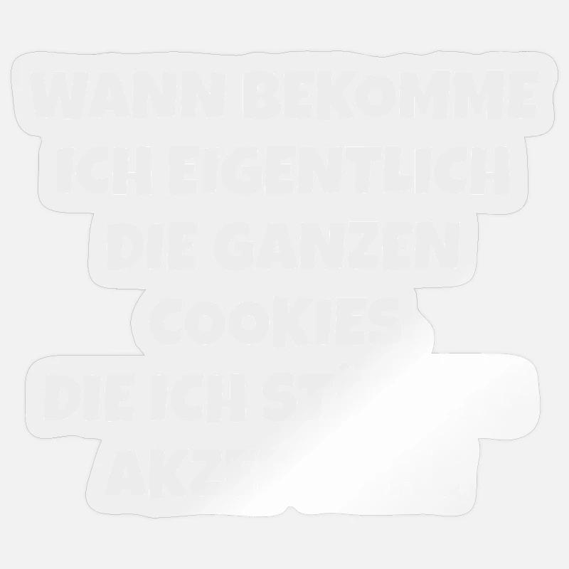Accept Cookie – Funny Saying - Sticker size S (10 x 10 cm) - transparent glossy