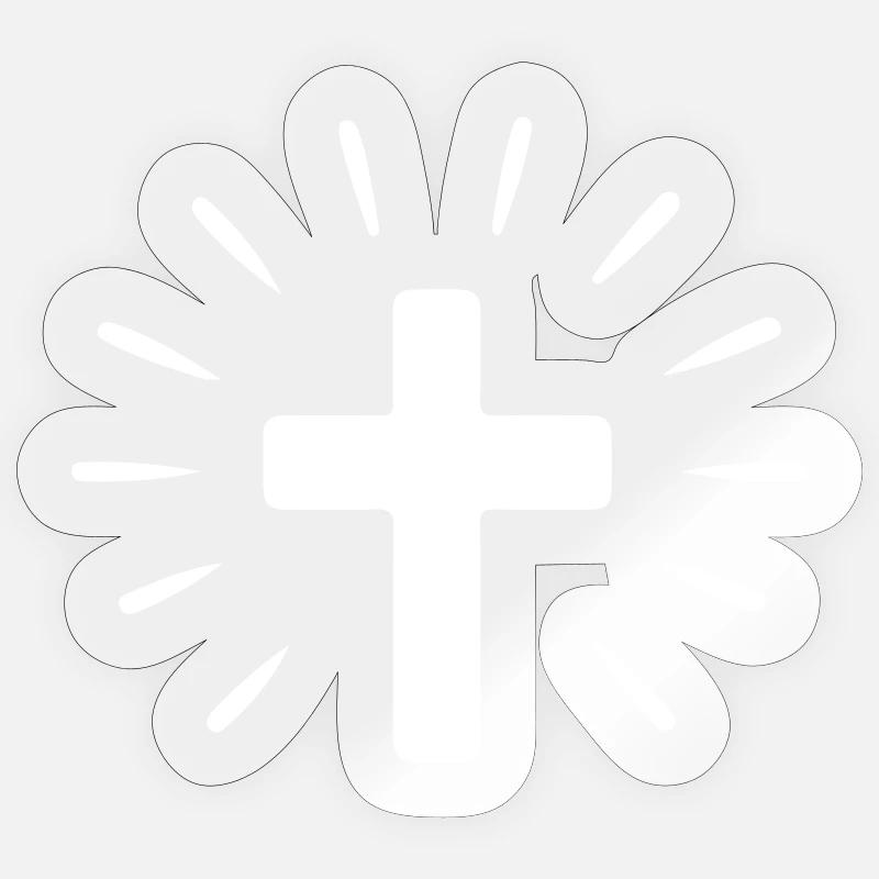 Croix Sainte Foi - Sticker taille S (10 x 10 cm) - brillant transparent