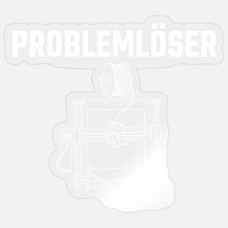 Problem Solver imprimante 3D – Conception de déclaration de créateur Sticker taille S (10 x 10 cm)