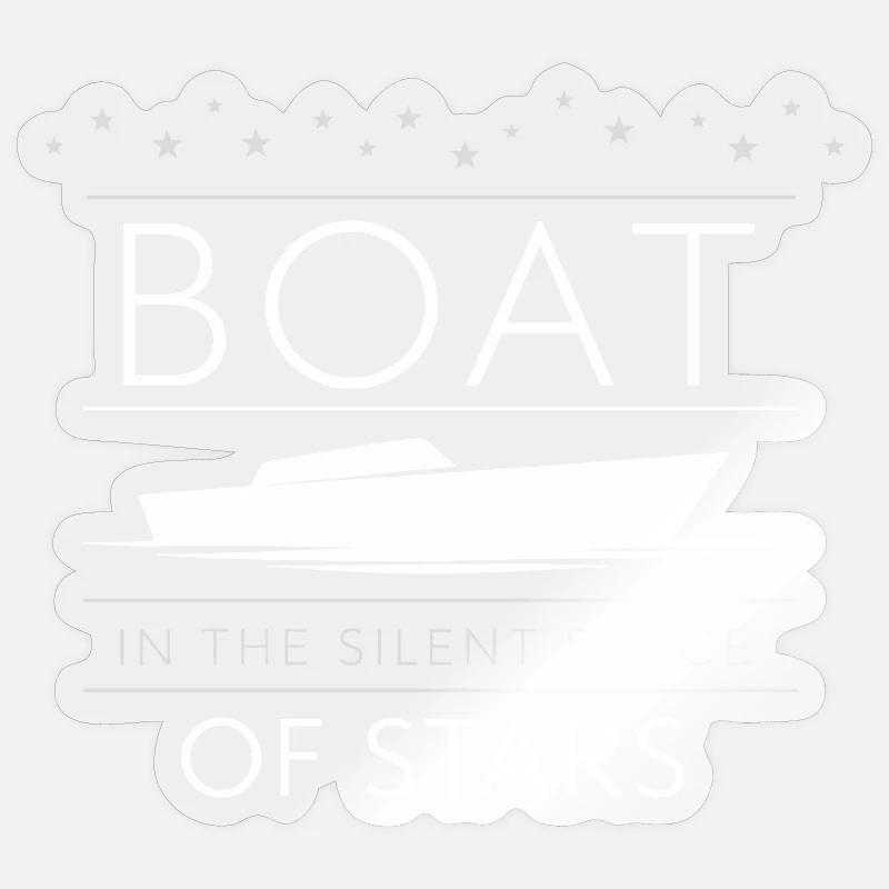 Nachtbootfahren Mit - Sticker Größe S (10 x 10 cm) - Transparent glänzend