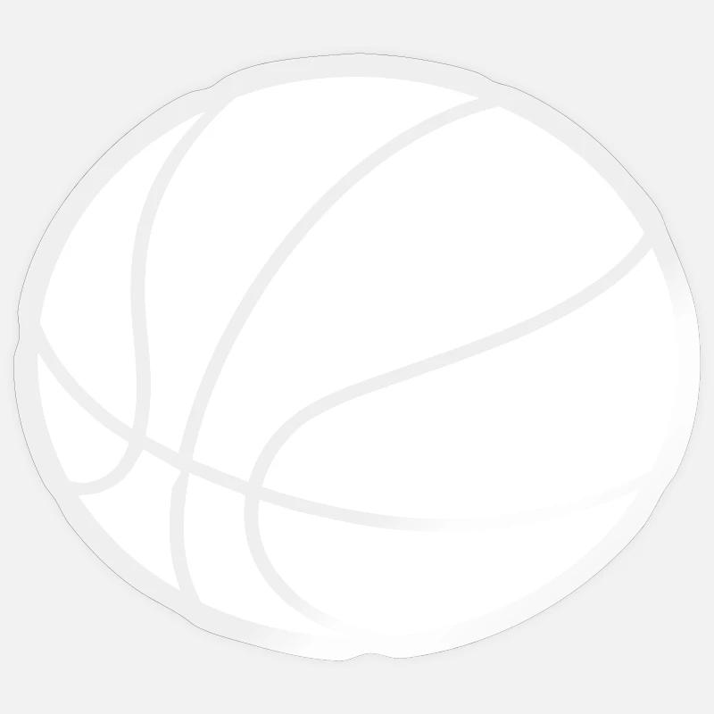 Plan minimal de basketball : conception sportive Sticker taille S (10 x 10 cm)