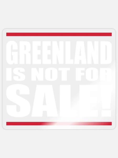 Greenland Is Not For Sale Shirt - Sticker Größe S (10 x 10 cm) - Transparent glänzend