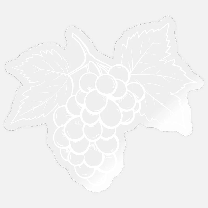 Grapes Grapes - Sticker size S (10 x 10 cm) - transparent glossy