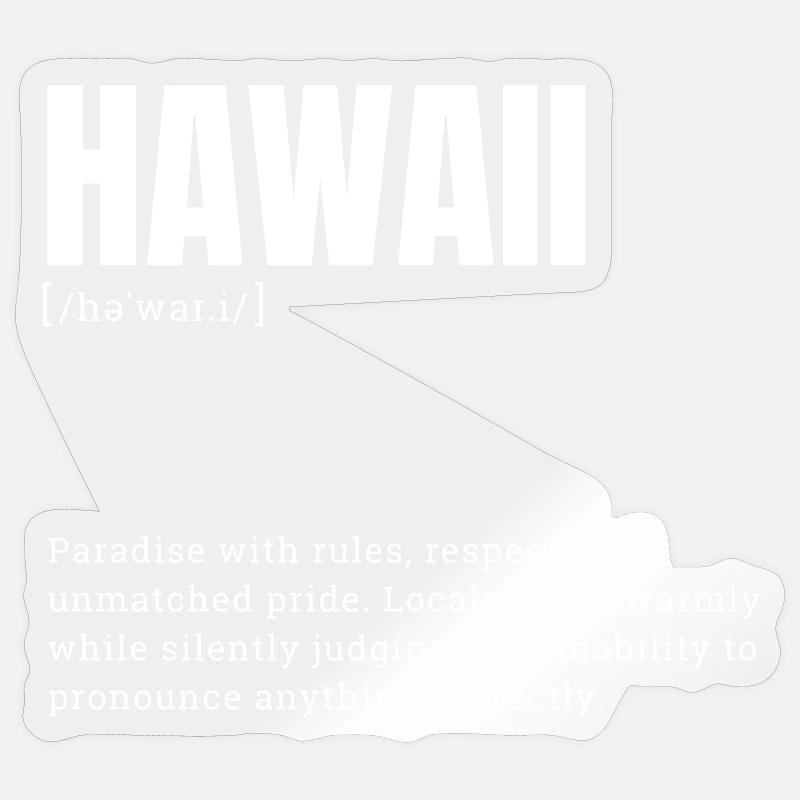 Hawaii Pride Sprache Sticker Größe S (10 x 10 cm)
