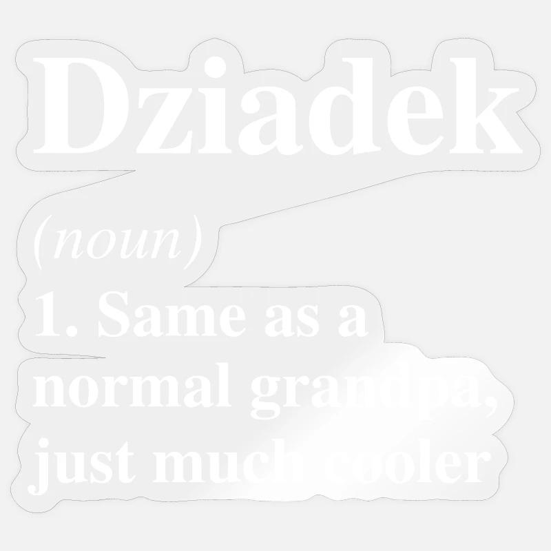 Dziadek-Definition: Viel coolerer Opa - Sticker Größe S (10 x 10 cm) - Transparent glänzend