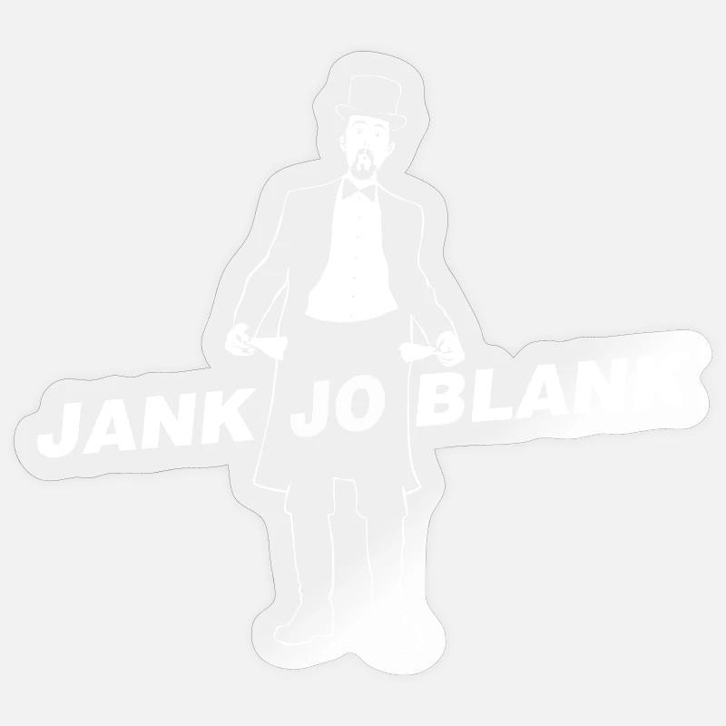 JANK JO BLANK - Sticker taille S (10 x 10 cm) - brillant transparent