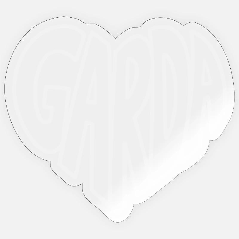 Garda Heart Font Logo Sticker size S (10 x 10 cm)
