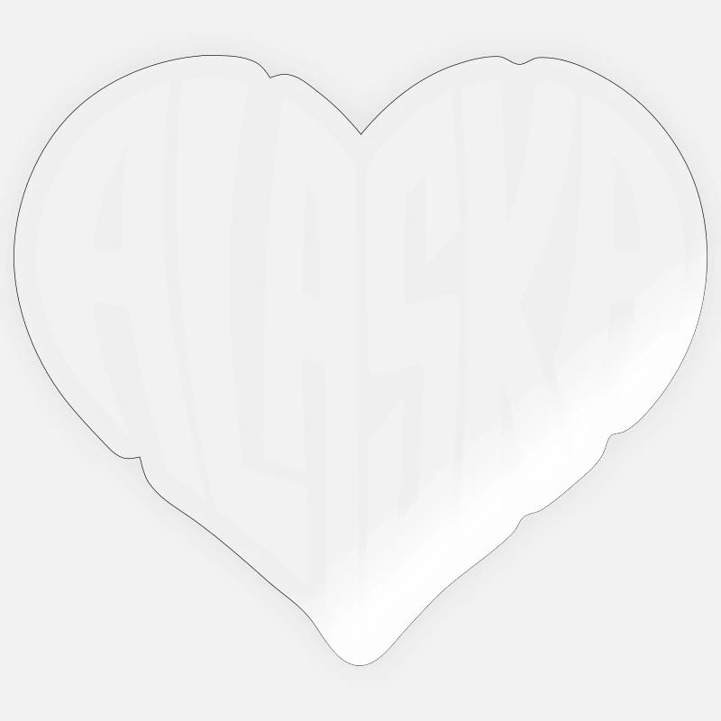 Alaska, USA Heart lettering angular Sticker size S (10 x 10 cm)