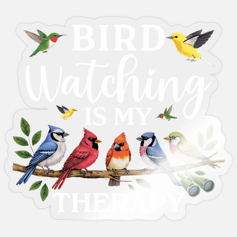Bird Watching Birding Bird Watcher Vogel-Nerd Sticker Größe S (10 x 10 cm)