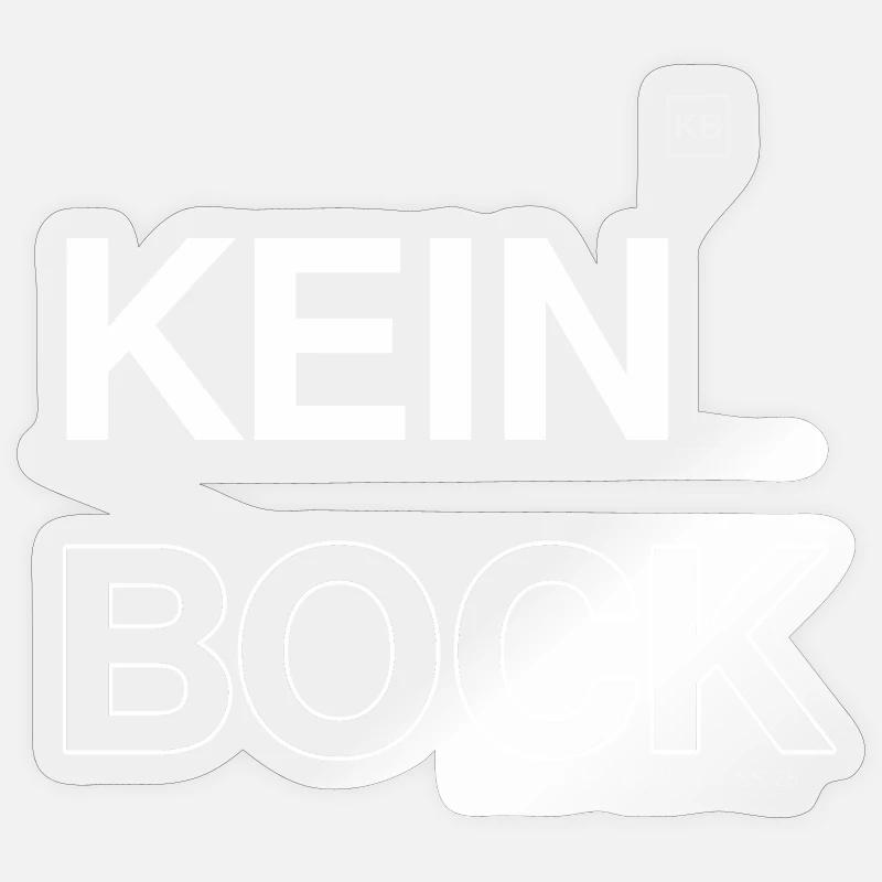 Kein Bock Kontrast-Statement Sticker Größe S (10 x 10 cm)