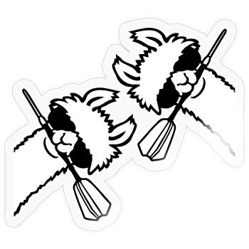 Équipe de lunettes de soleil Two Llamas Cool Dart Maul - Sticker taille S (10 x 10 cm) - brillant transparent - Devant