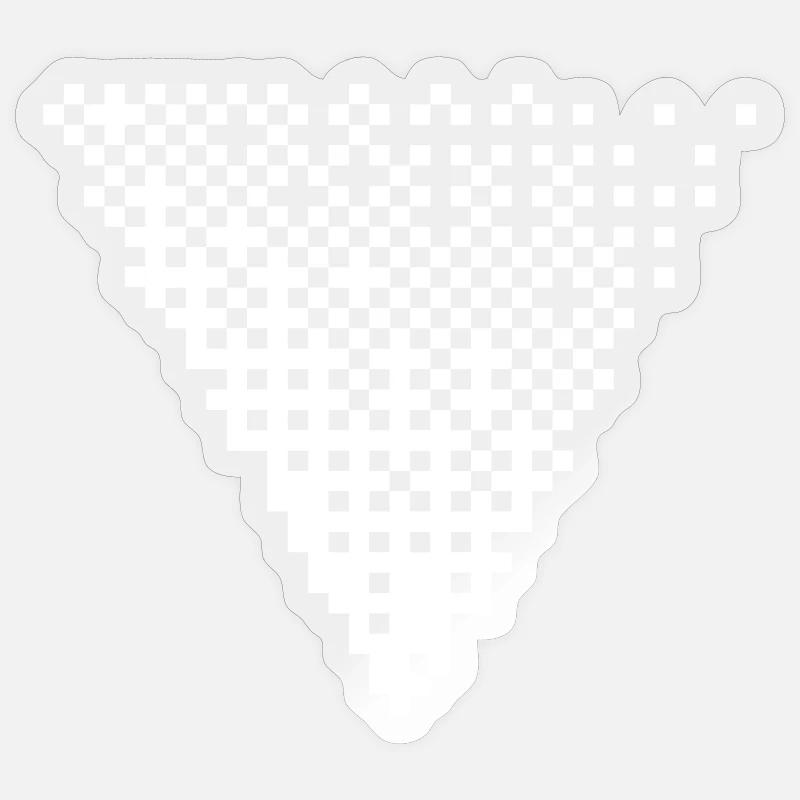 Triangular Halftone Pixel Grid - Sticker size S (10 x 10 cm) - transparent glossy