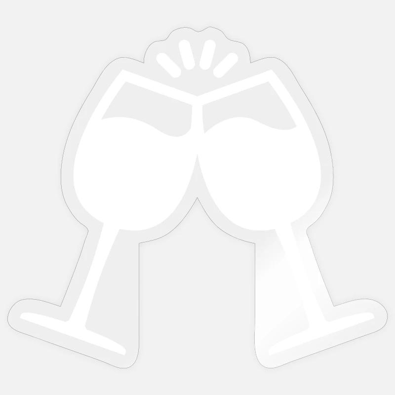 Wine - Sticker size S (10 x 10 cm) - transparent glossy
