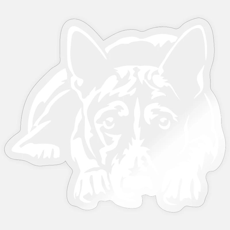 Basenji "Black Edition" - Sticker Größe S (10 x 10 cm) - Transparent glänzend