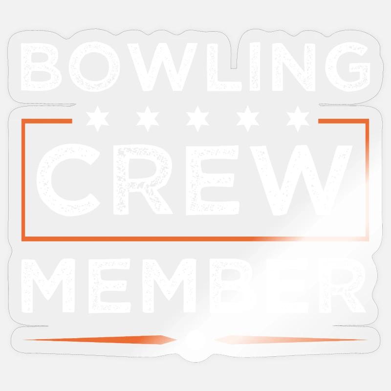 Équipe de bowling - Sticker taille S (10 x 10 cm) - brillant transparent